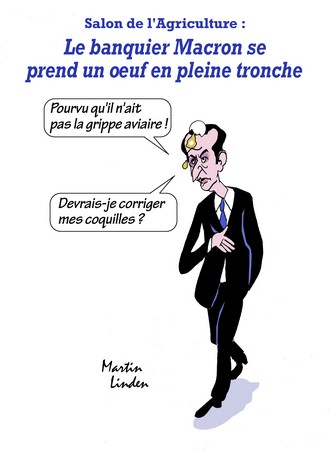 Macron se prend un œuf