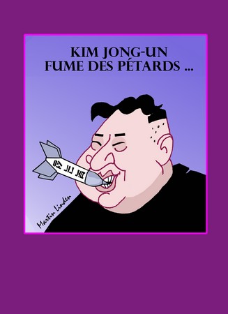Kim fume des pétards