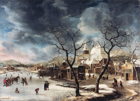 Peintures flamandes et hollandaises du Musée d'art et d'histoire de Genève (Antoine ou Abraham Beertstraaten, Village en hiver)