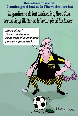 Blatter pince les fesses