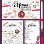 Mes petits menus inratables de la semaine (recto)